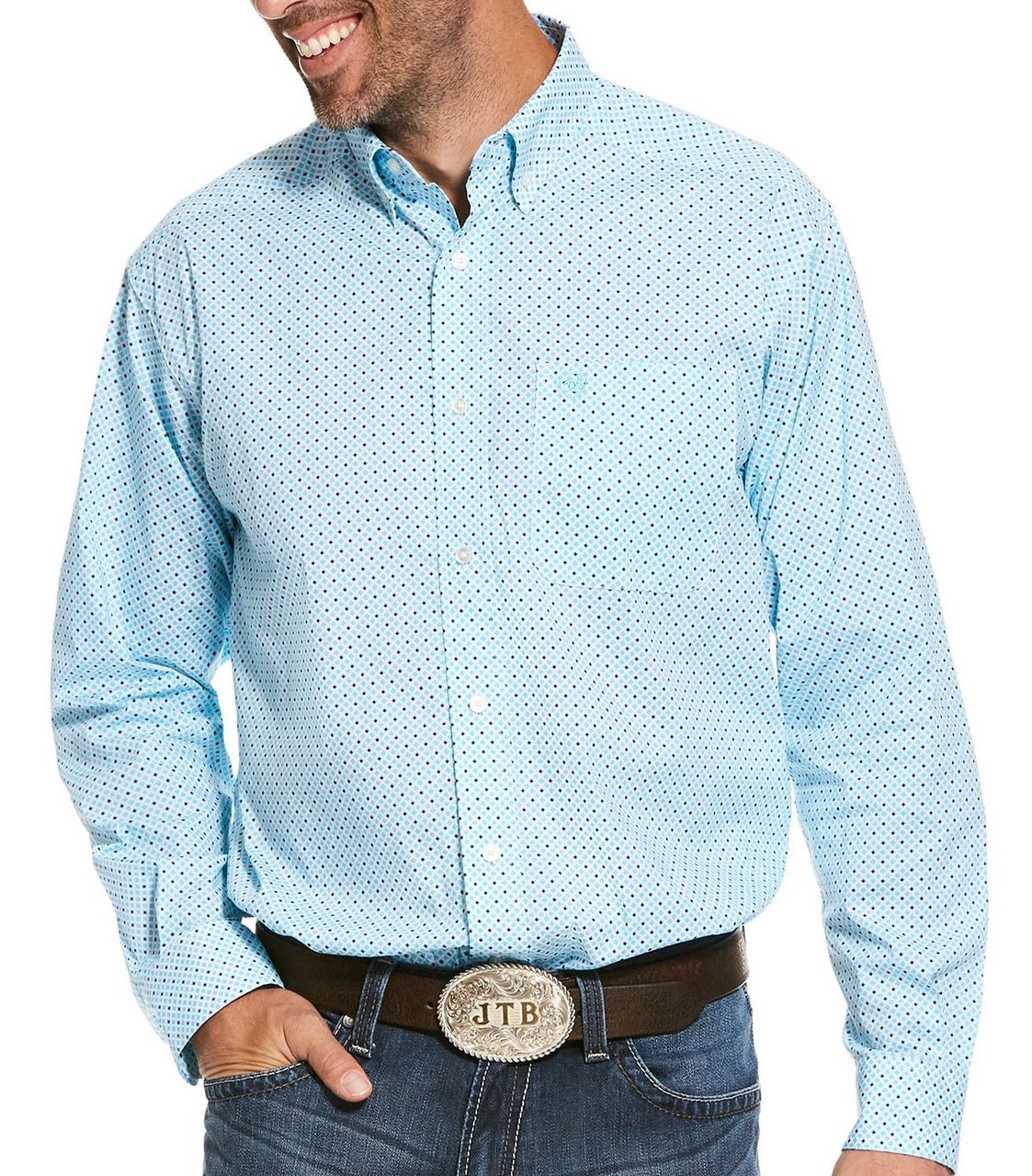 Men S Blue Button Up Shirt Bunkhouse Western