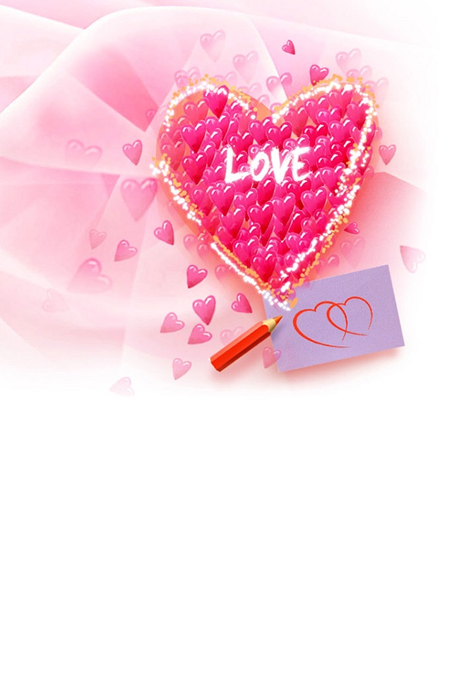 Pink Love Heart iPhone Wallpaper Background And Themes