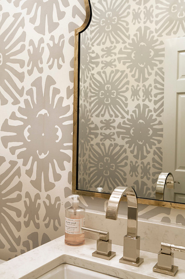 Powder Room Wallpaper Ideas With Gray