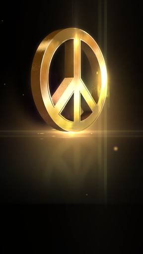 Peace Sign Live Wallpaper Beautifully Rendered 3d Gold