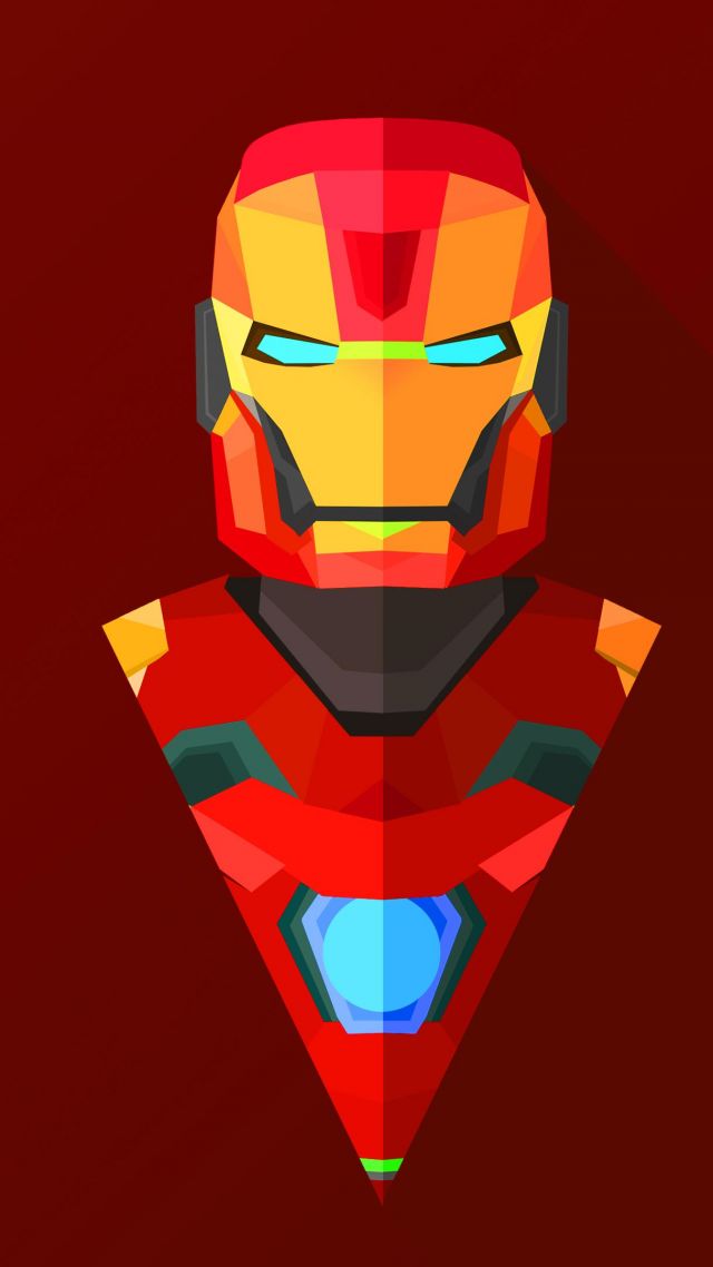 Wallpaper Iron Man Abstract Low Poly Minimalism 4k 5k iPhone