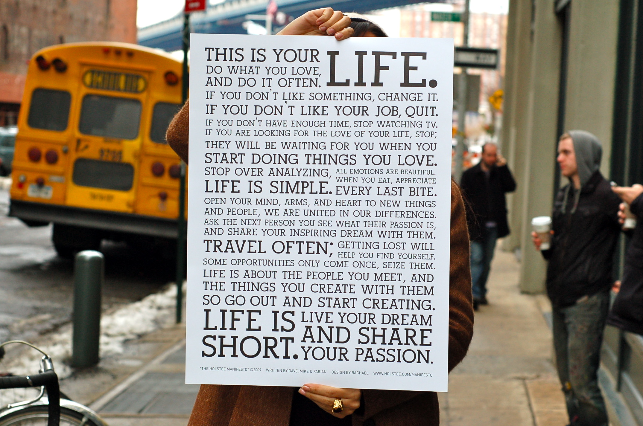 The Holstee Manifesto This Is Your Life Bergthaler