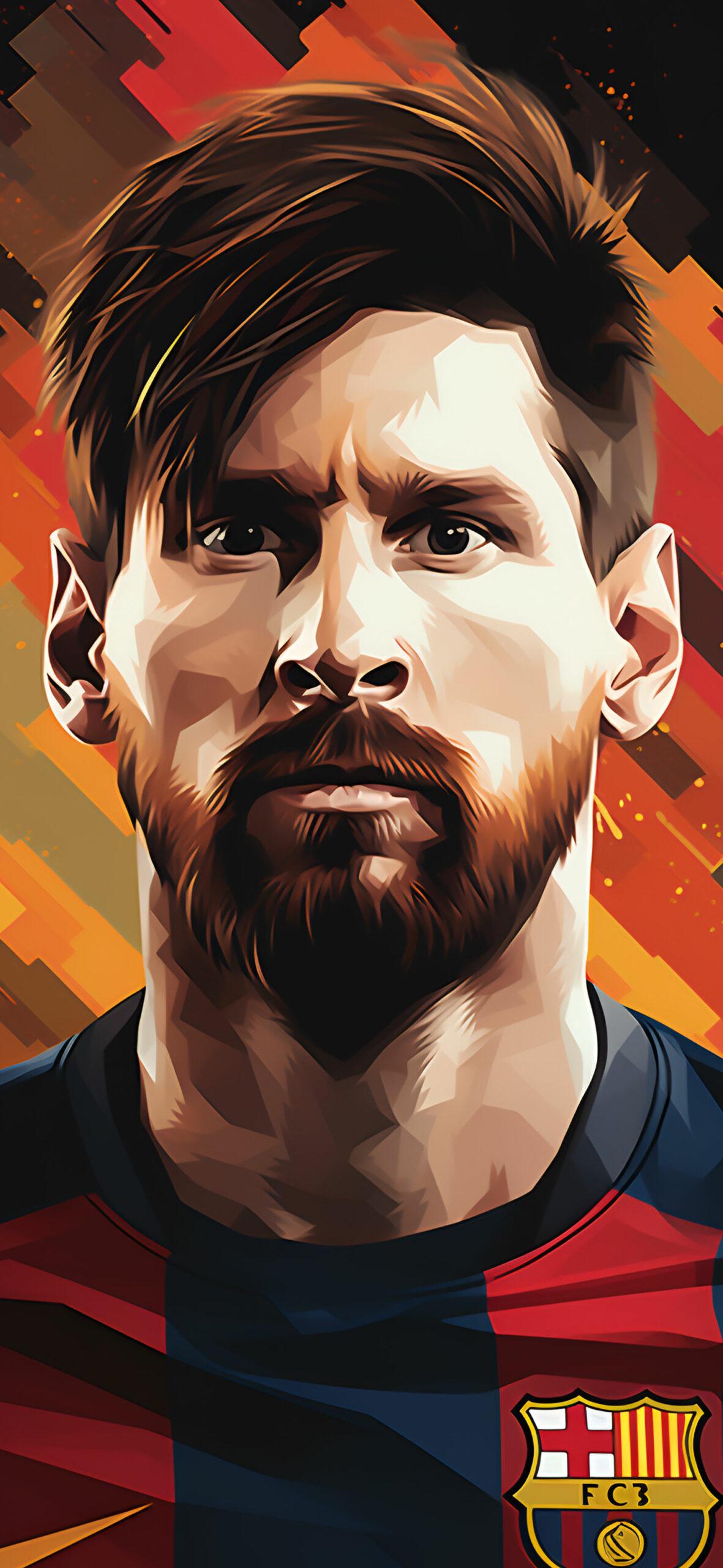 Serious Lionel Messi Art Wallpaper For iPhone 4k