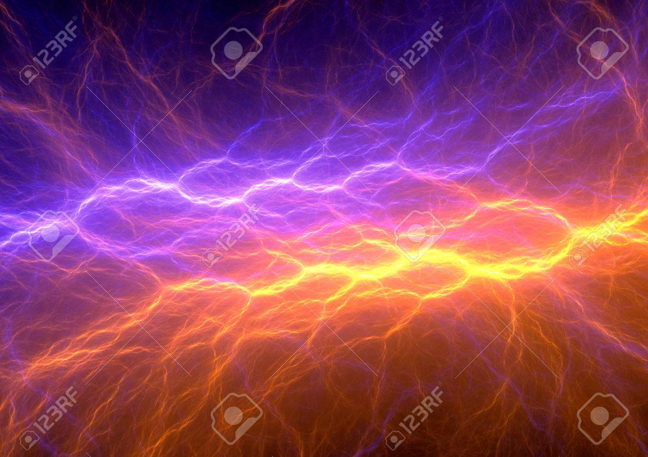 Orange And Purple Abstract Lightning Background Clash Of The