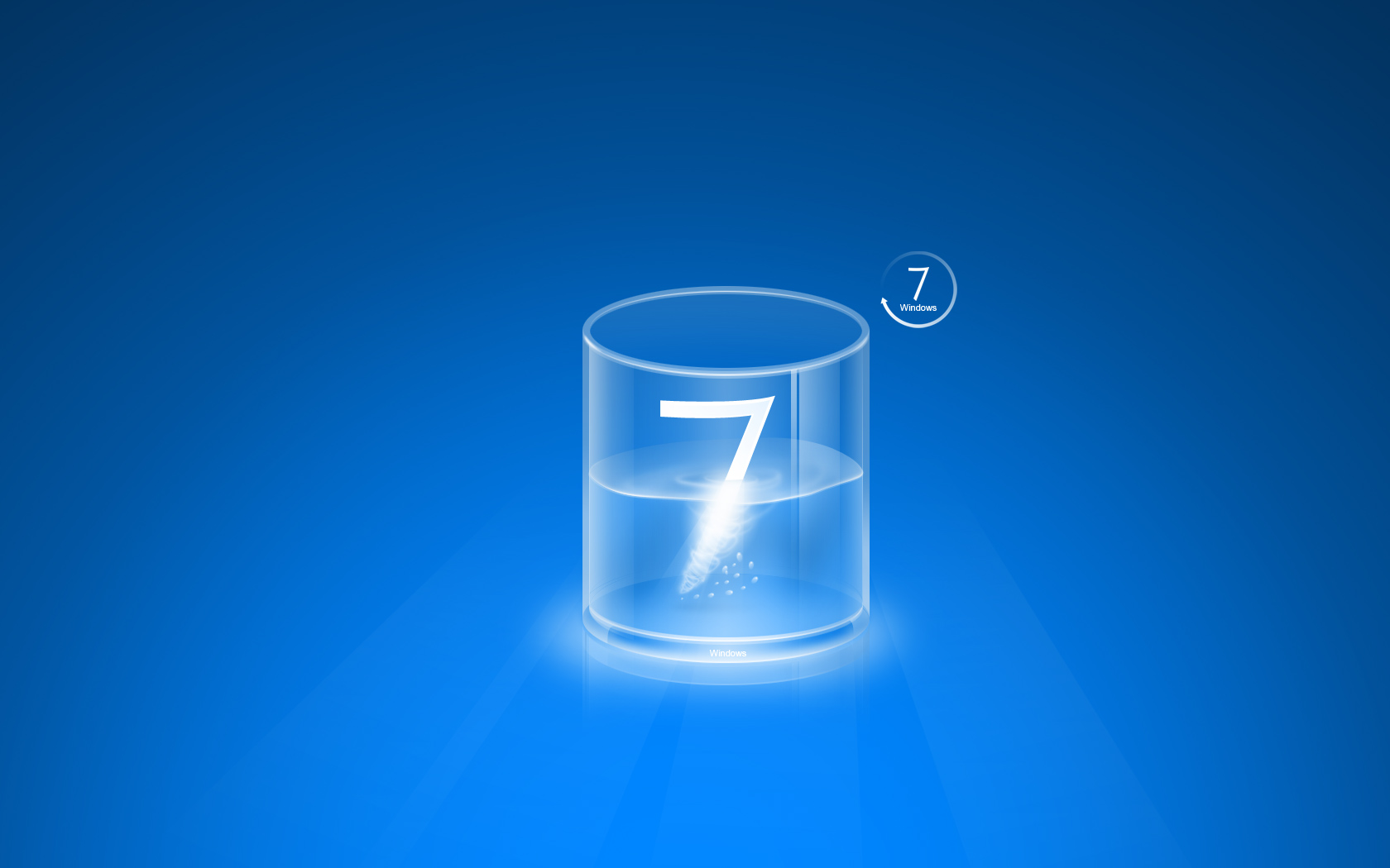 Blue Windows Seven Number Wallpaper Desktop With