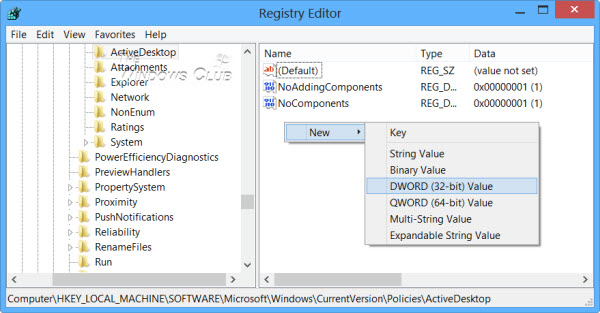 change desktop training windows 7 regedit