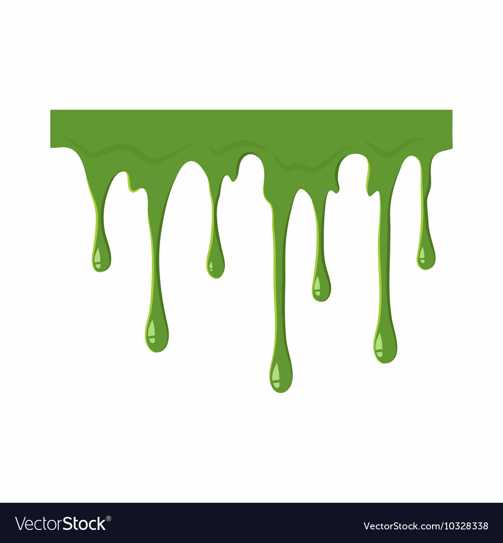 Oozing Slime Isolated On White Background Vector Image