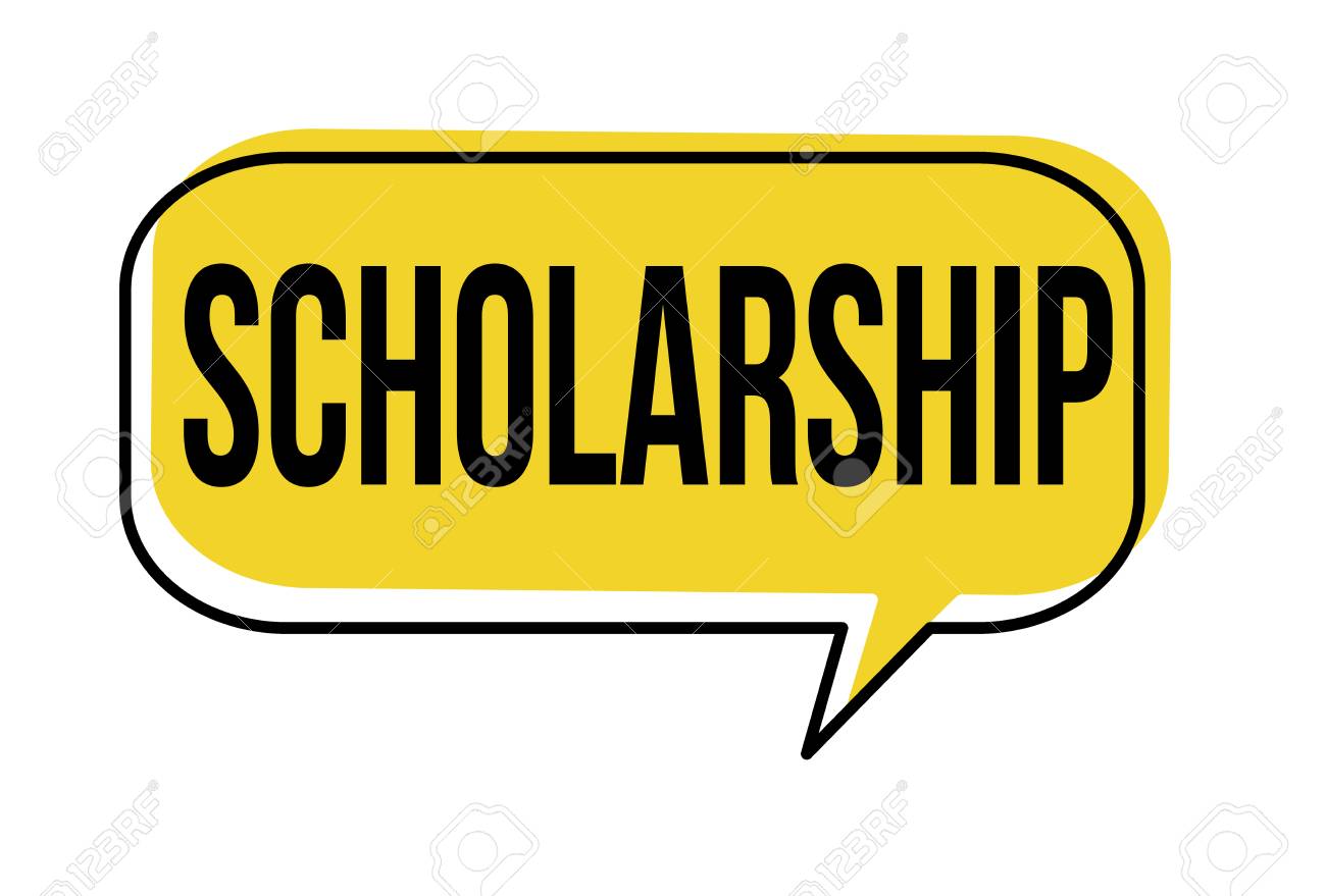 Free download Scholarship Speech Bubble On White Background Vector