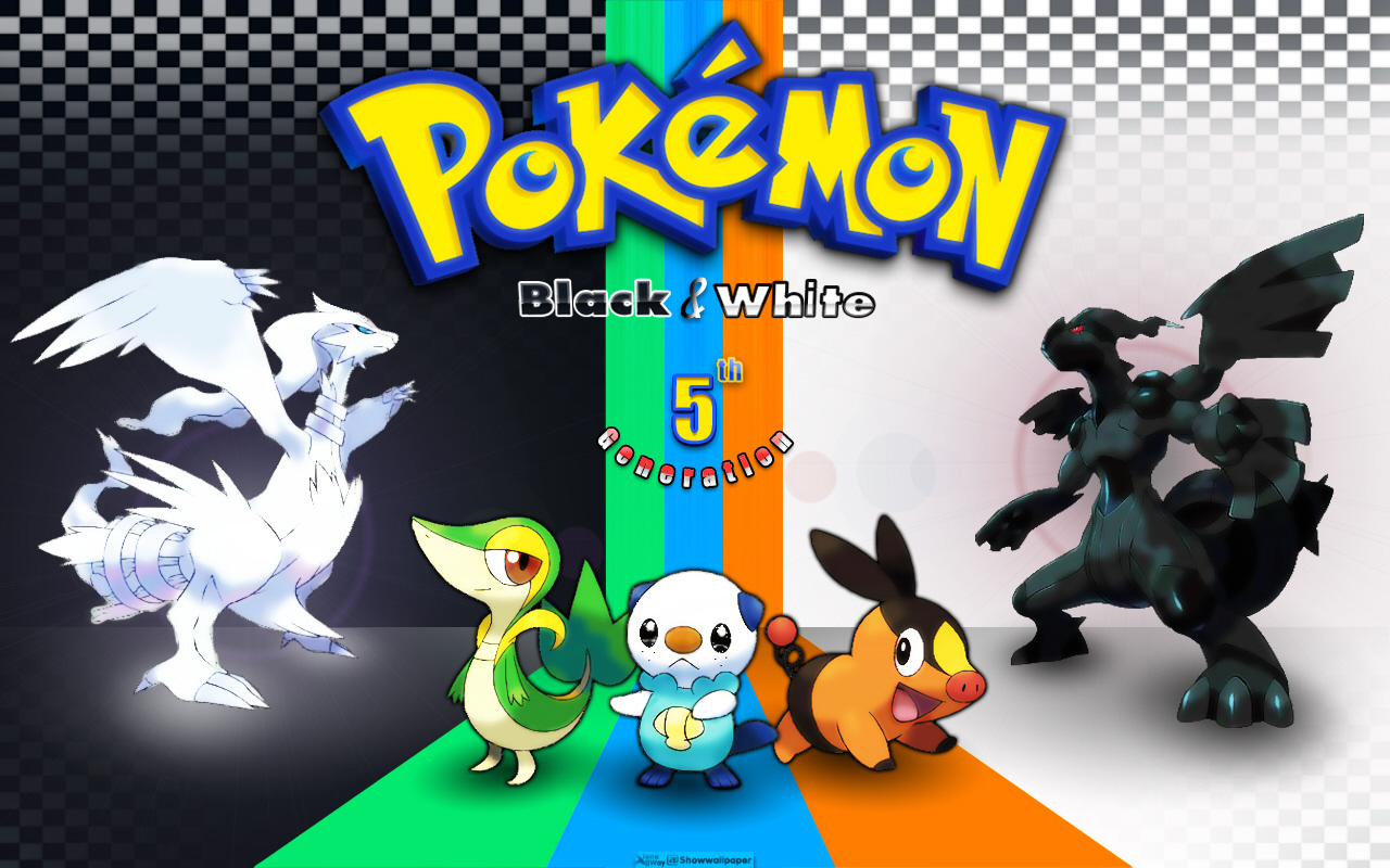 Pokemon Black And White Colorful Wallpaper
