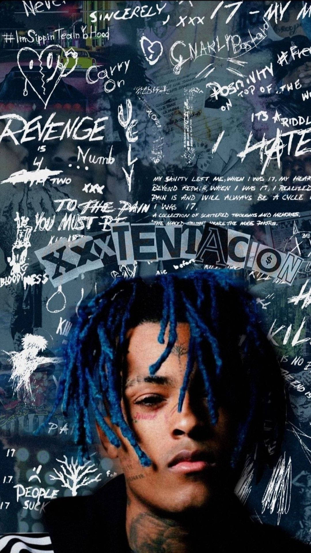 Blue Xxxtentacion Aesthetic Wallpaper