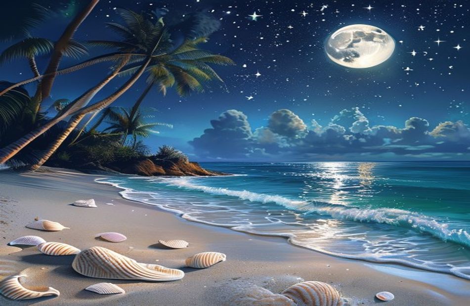 Beach Night Hd Wallpaper