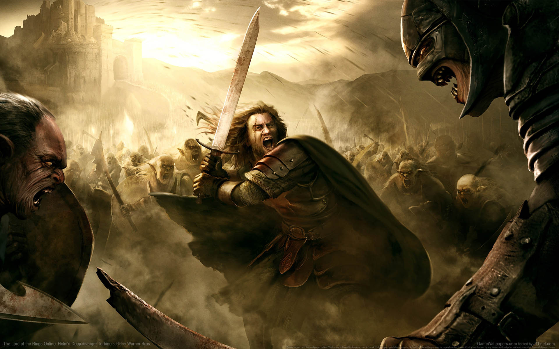 The Lord Of Rings Online Helm S Deep Lotro Game Wallpaper