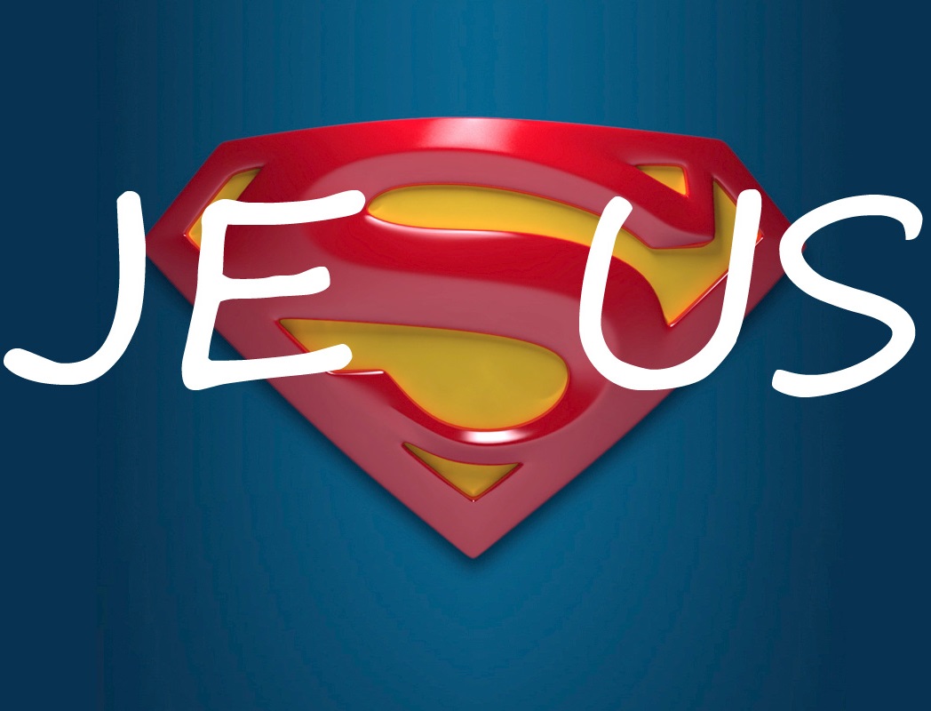 Jesus Christ Superman Logo for Pinterest