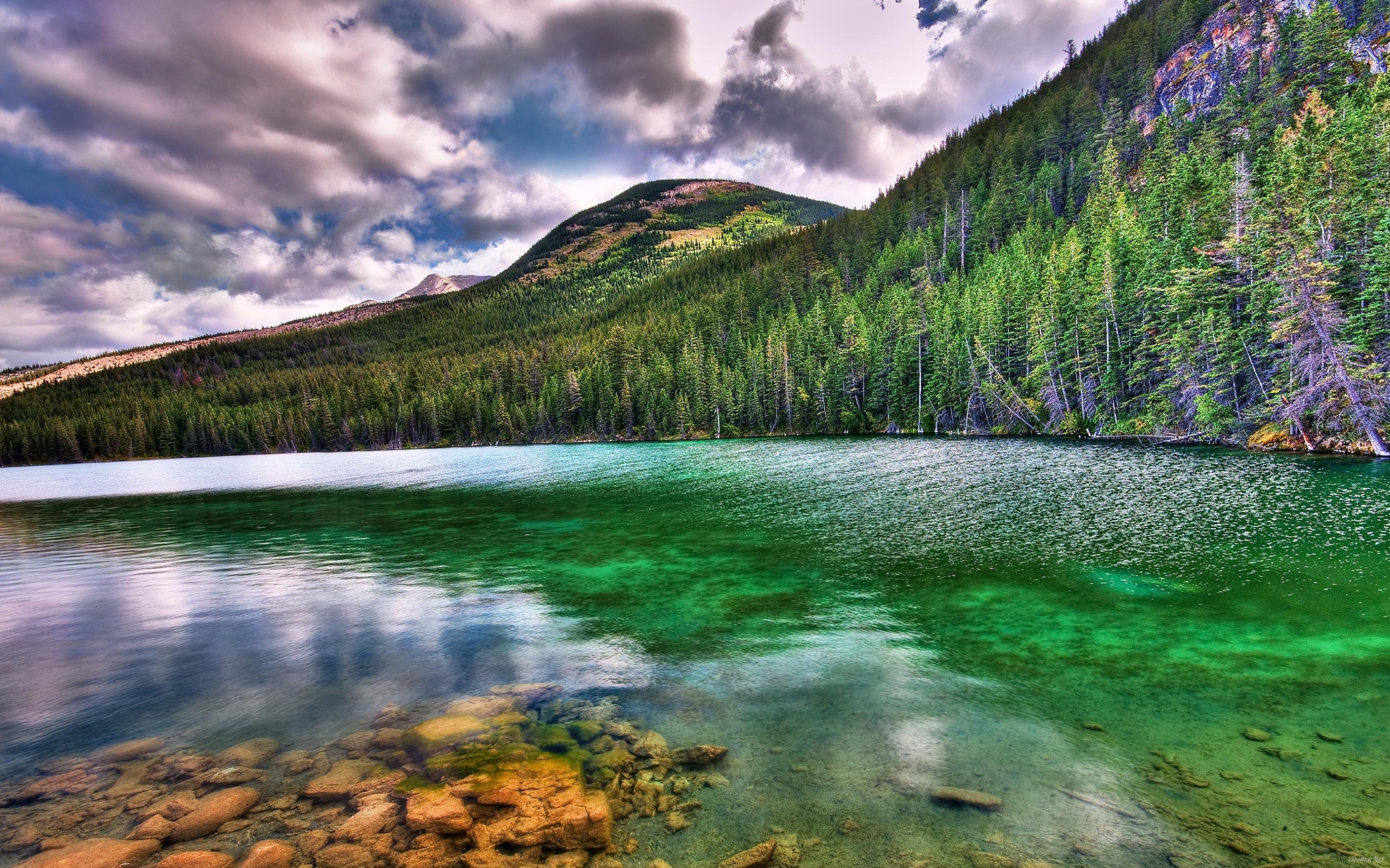 Lake Of Big Mountains HD Desktop Wallpaper