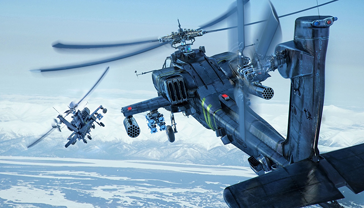Image 3d Graphics Helicopter Ah 64d Aviation Apache Flight