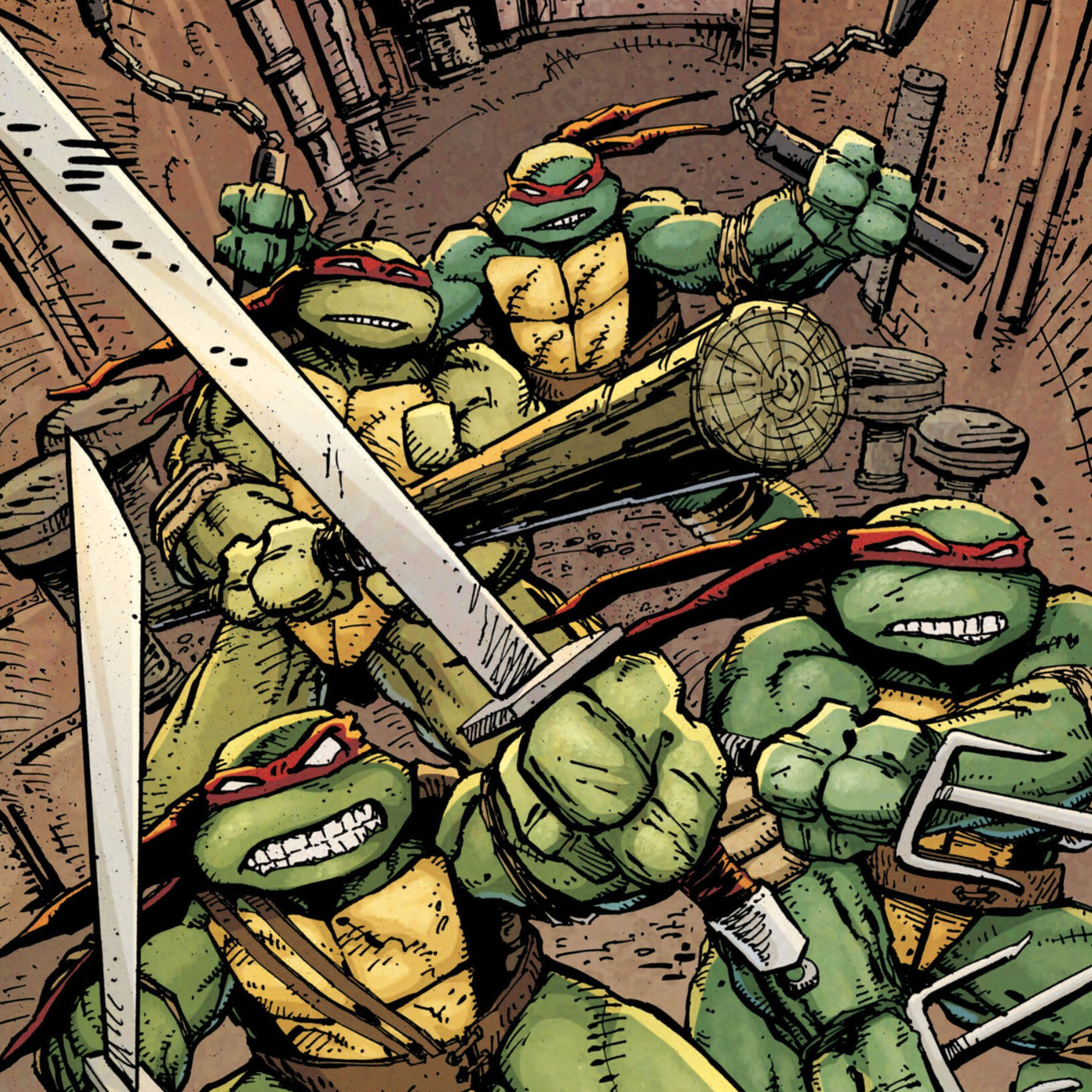Teenage Mutant Ninja Turtles Idw Ic iPad Wallpaper Laser Time