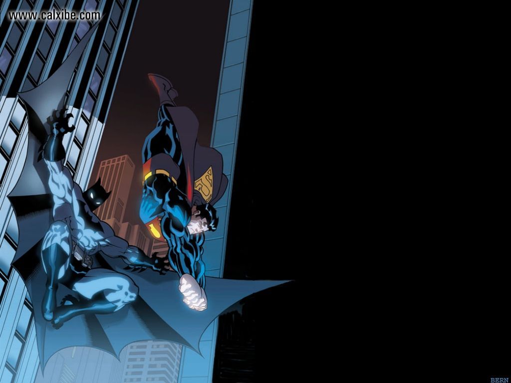 Fantasy Batman Superman Jumping Picture Nr