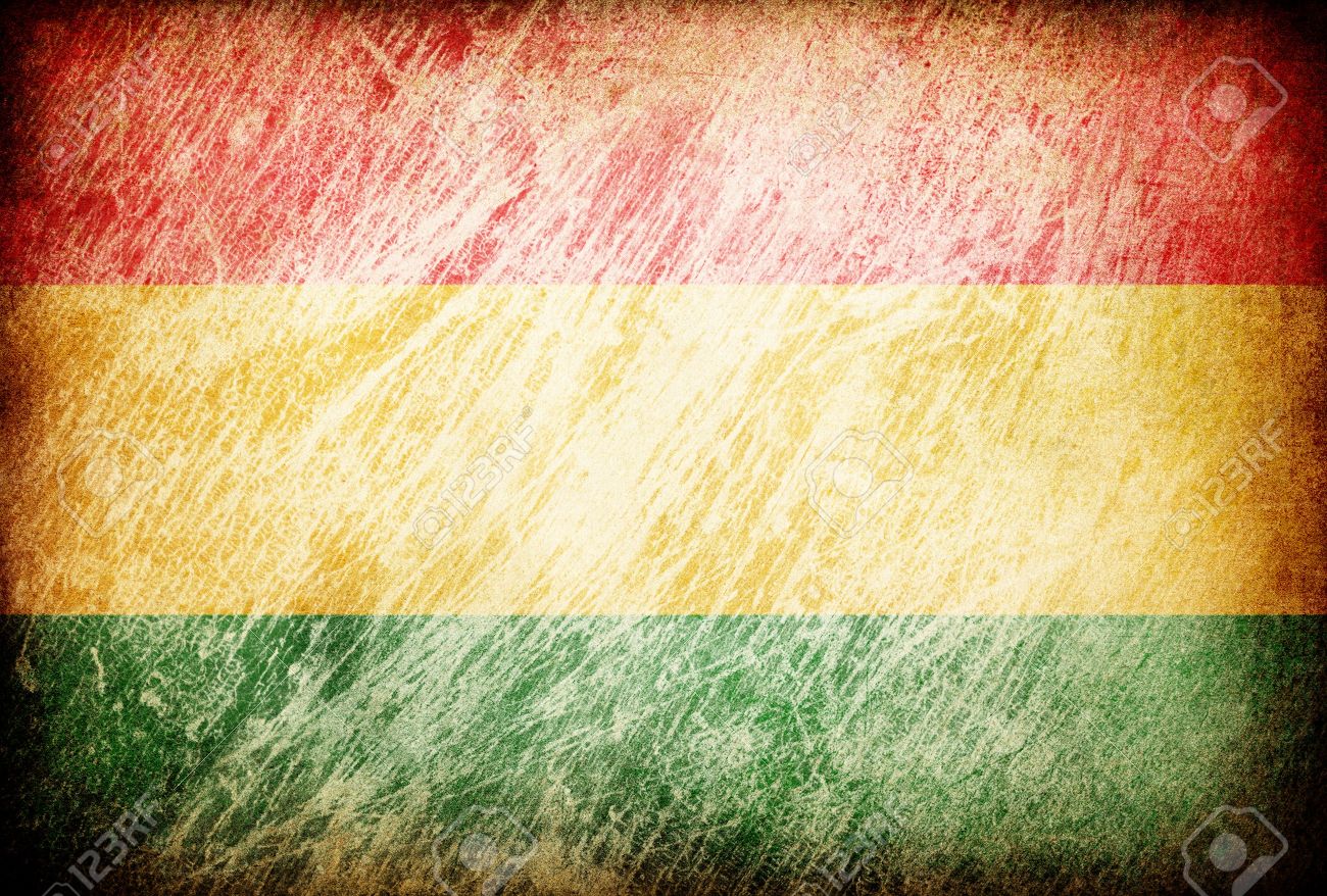 Grunge Rubbed Flag Series Of Background Bolivia Stock Photo