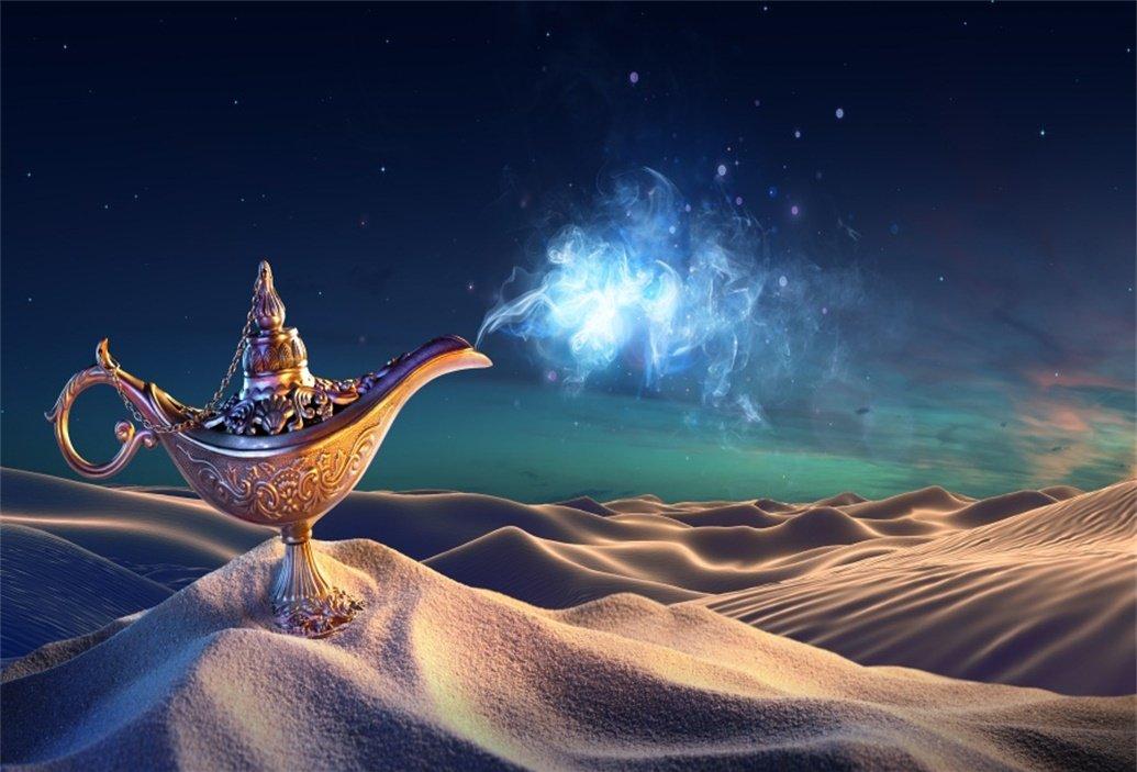 Amazon Aofoto Aladdin S Genie Lamp In Desert Backdrop