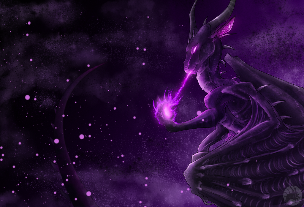 Purple Fire Dragon Flame By Dark Spine