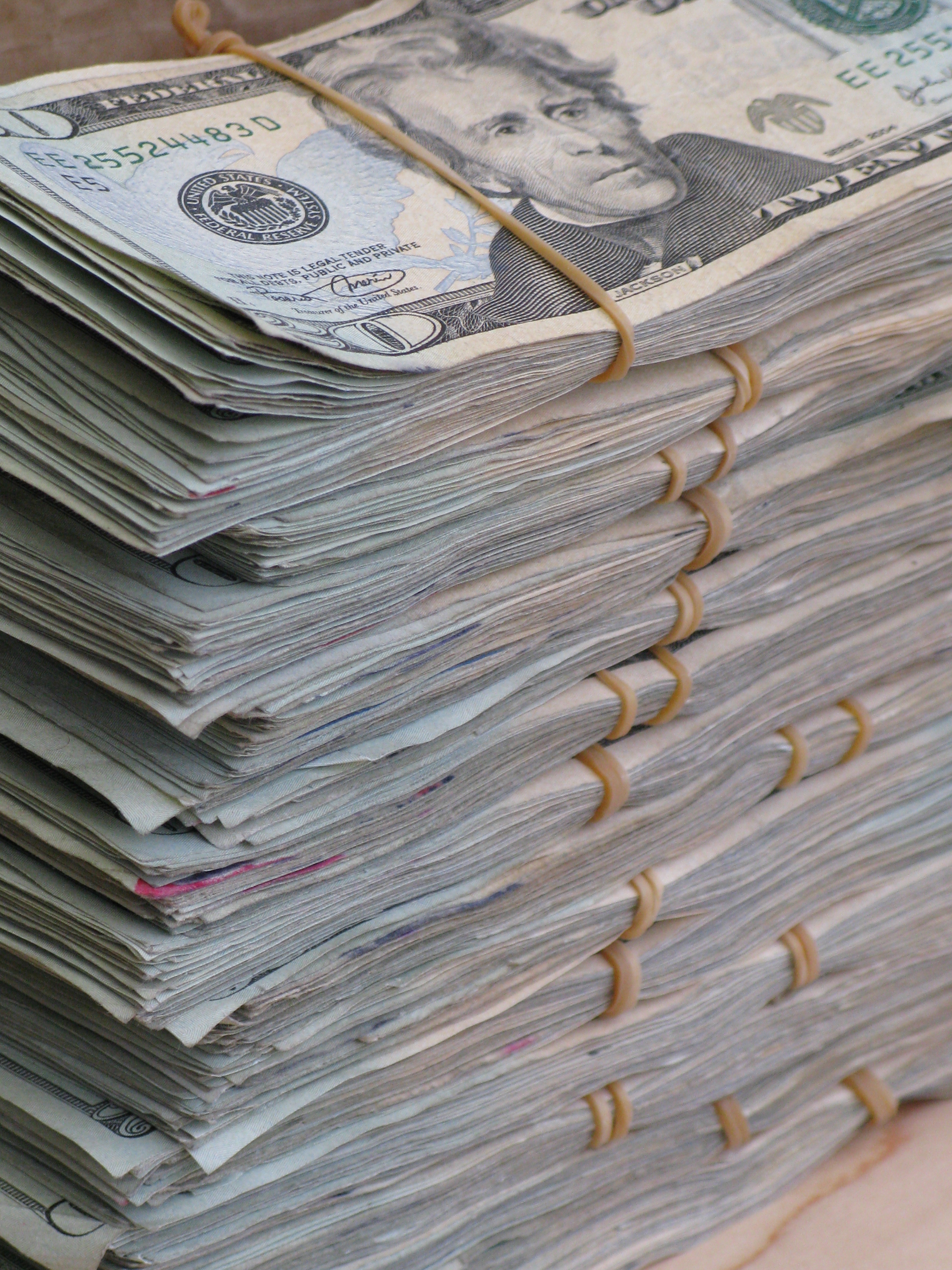 pictures of stacks of money