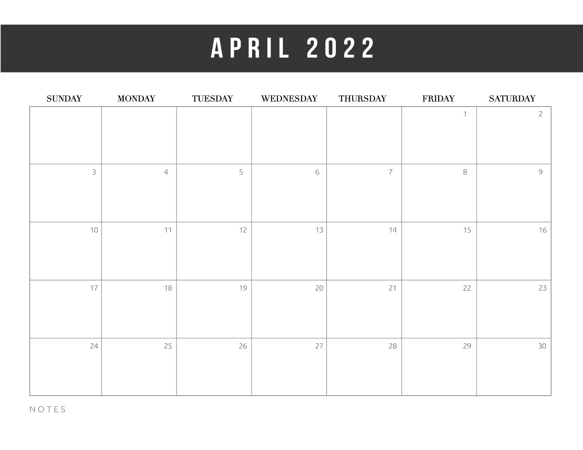 Calendar April Printable Wallpaper