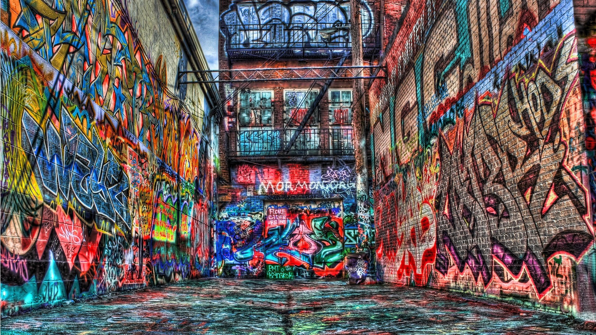 1920x1080 Surreal Graffiti Graffiti Alley Street Art