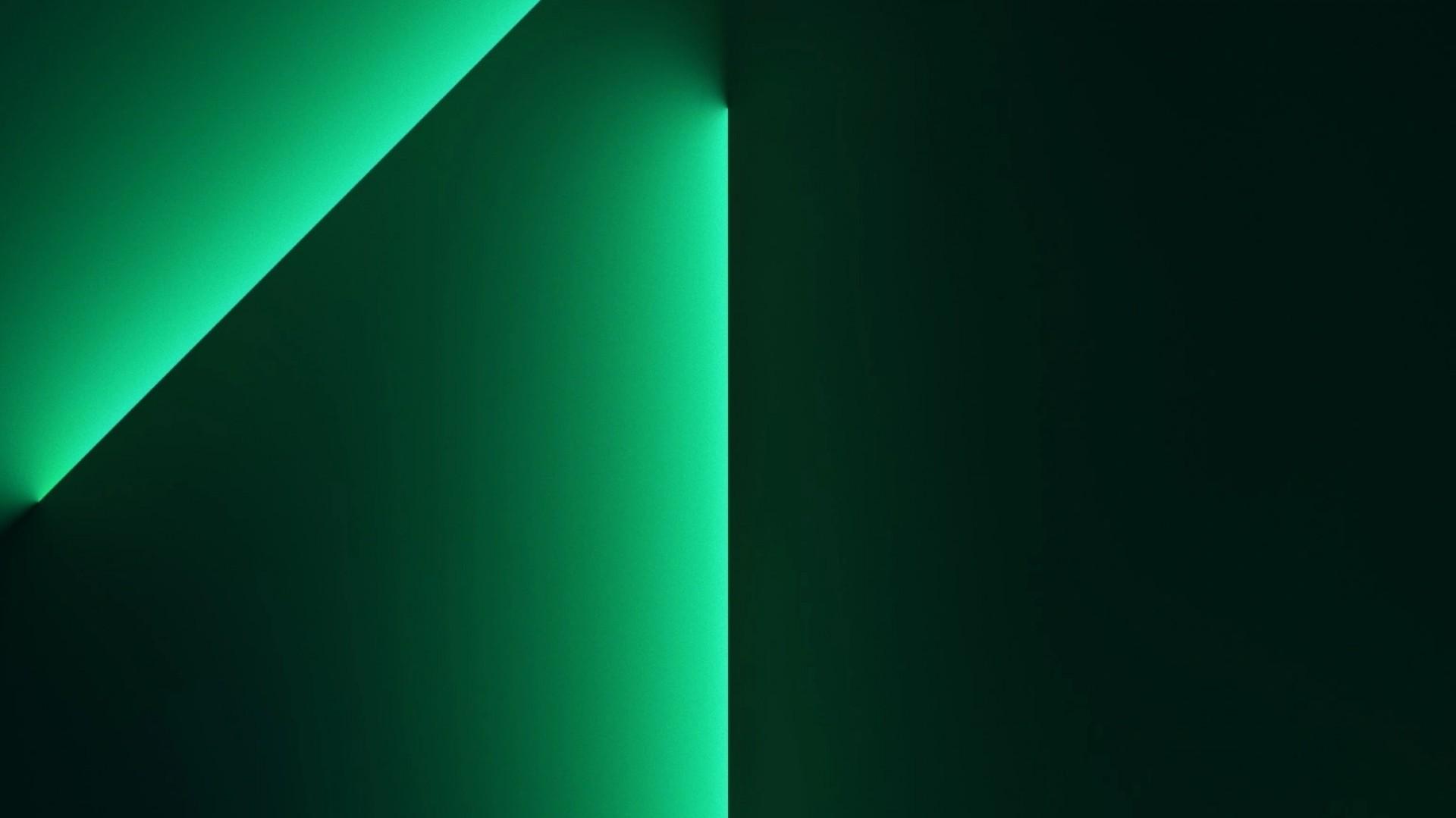 Wallpaper iPhone Pro Alpine Green Light Beams Abstract Ios