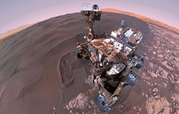 Wallpaper Curiosity Rover Mars Surface Space