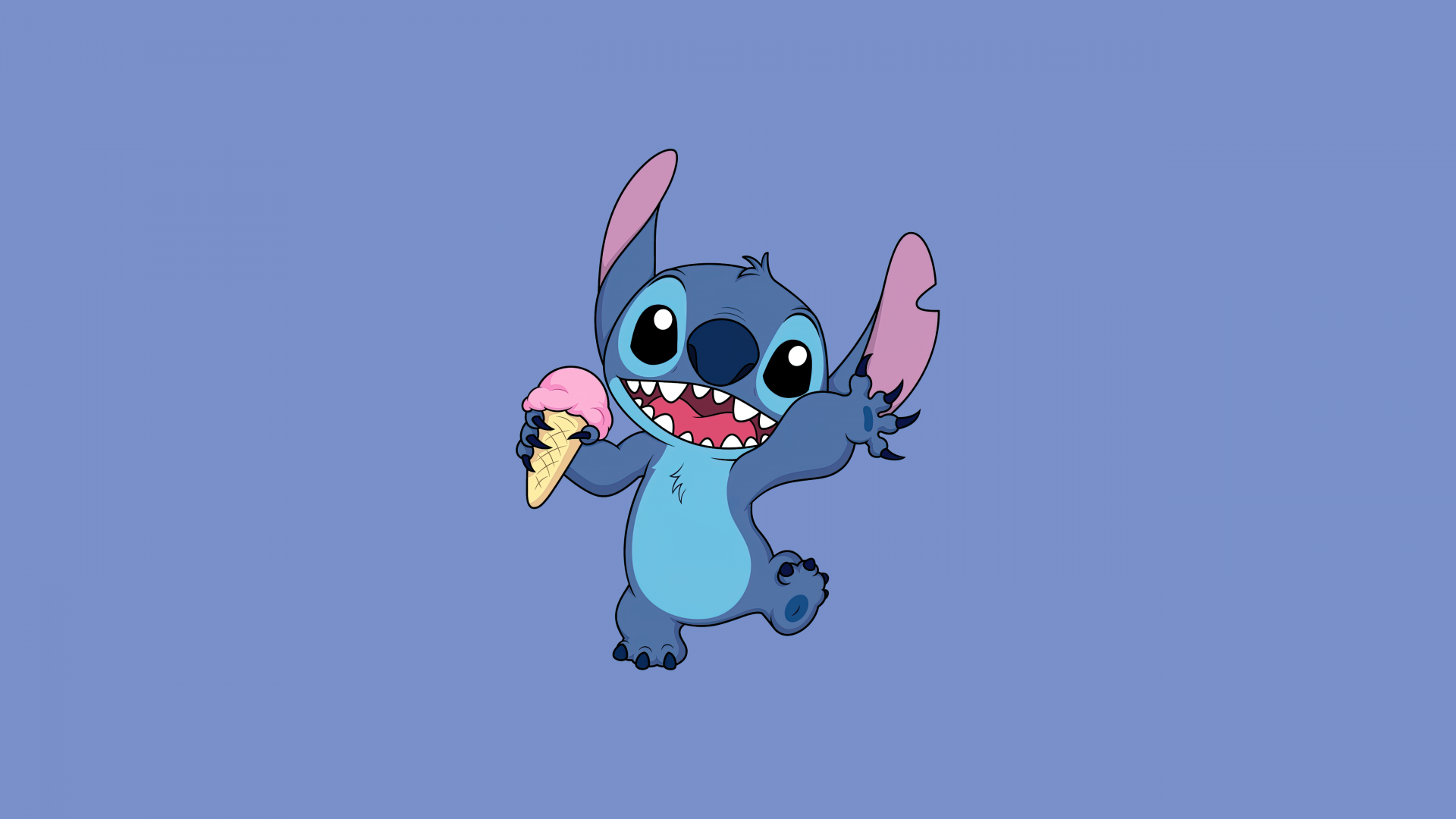 Stitch Wallpaper 4k Disney Cartoon Blue