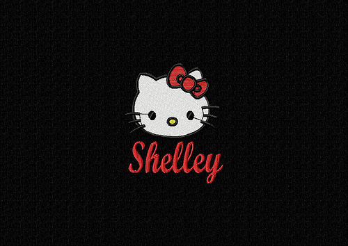 Hello Kitty On Black Background Photo Sharing
