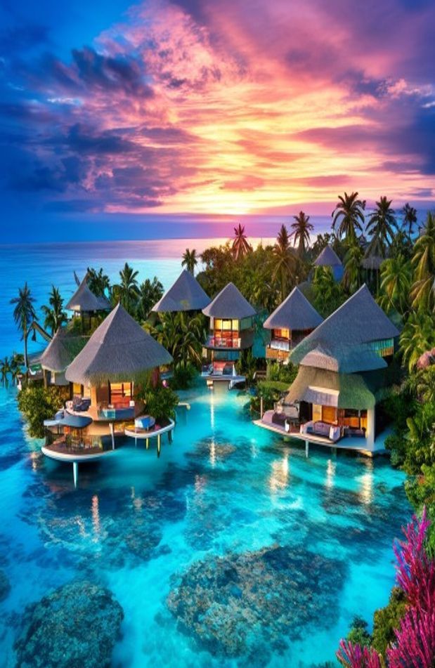 Maldives Island Resorts Wallpaper