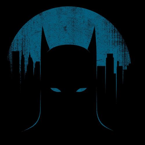 Batman Blue Dark Prints Silhouette