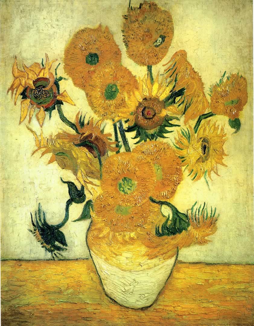 With Fourteen Sunflowers Vincent Van Gogh Paintings Wallpaper Image