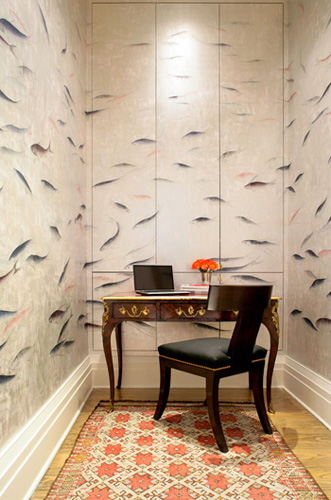 Carpe Diem De Gournay Fishes Wallpaper