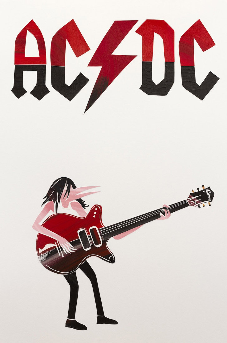 Abdul Vas Acdc Malcolm Young Gretsch Guitar By Acdcfanny
