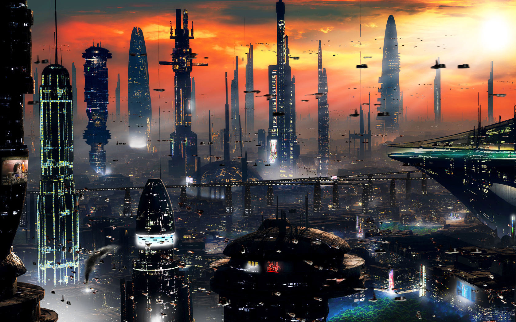 Future City Wallpaper Fantasy 3d For Desktop Pictures
