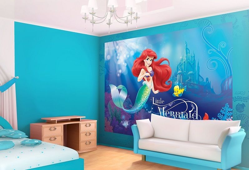Large Wall Mural Photo Wallpaper For Girl S Room Disney Little Mermaid