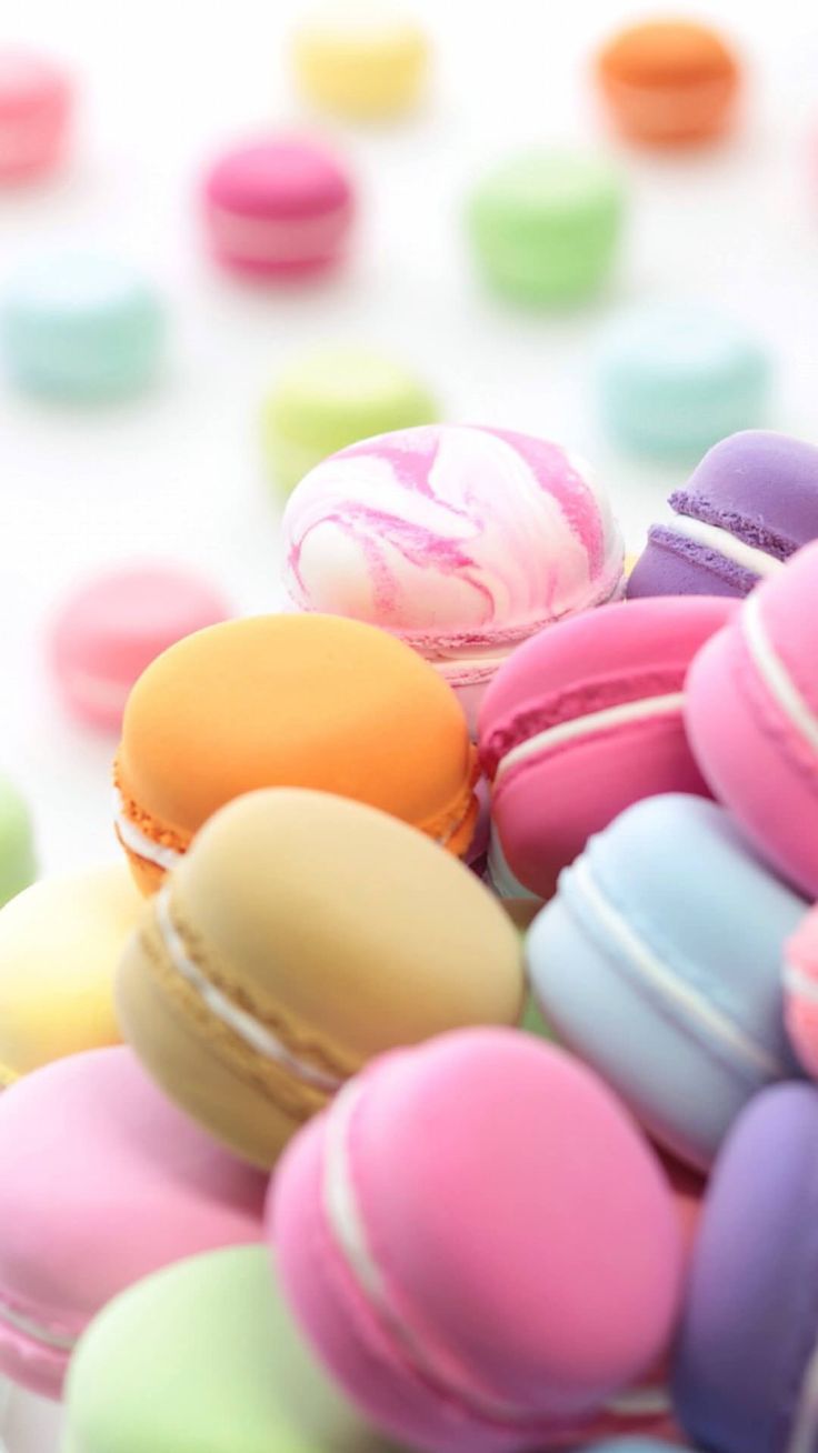 Pretty Colorful Macaroons Wallpaper iPhone Macaroon