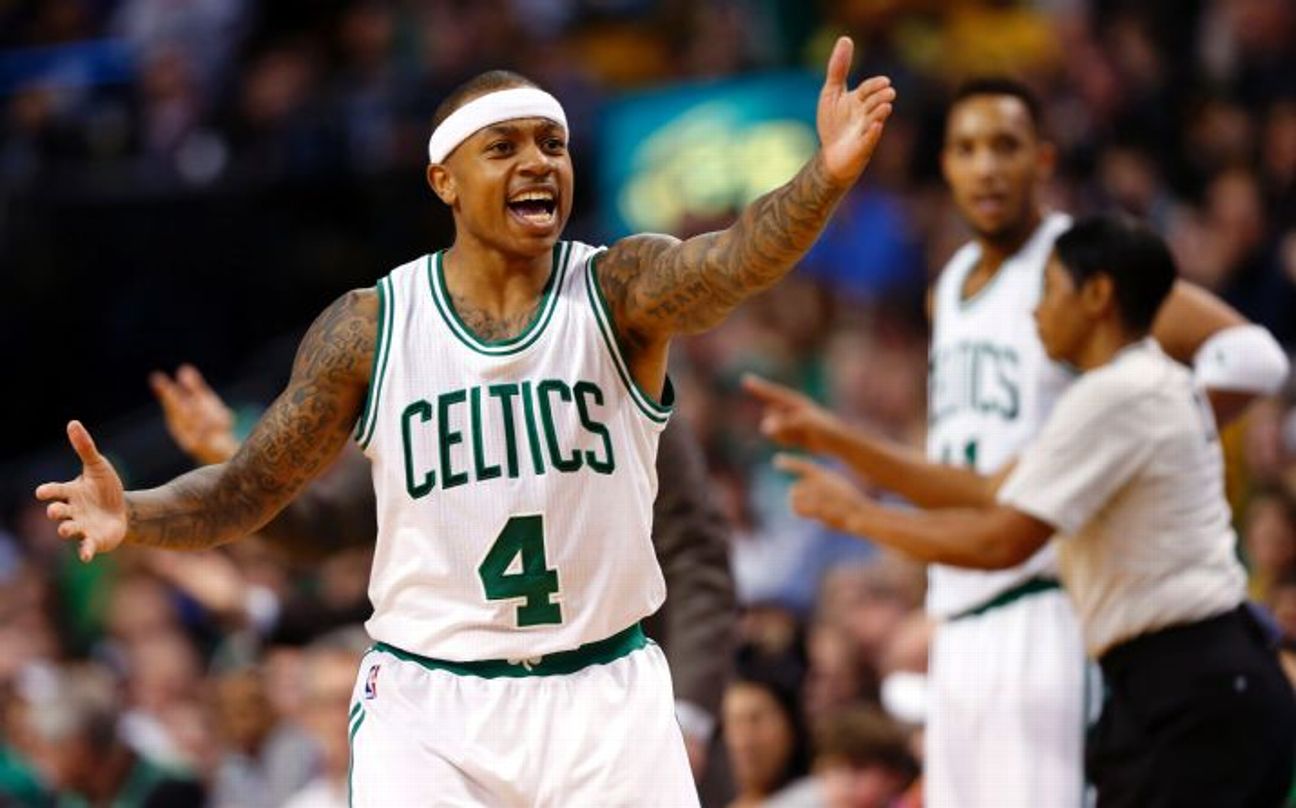 Boston Celtics Isaiah Thomas Reacts To A Call Against The