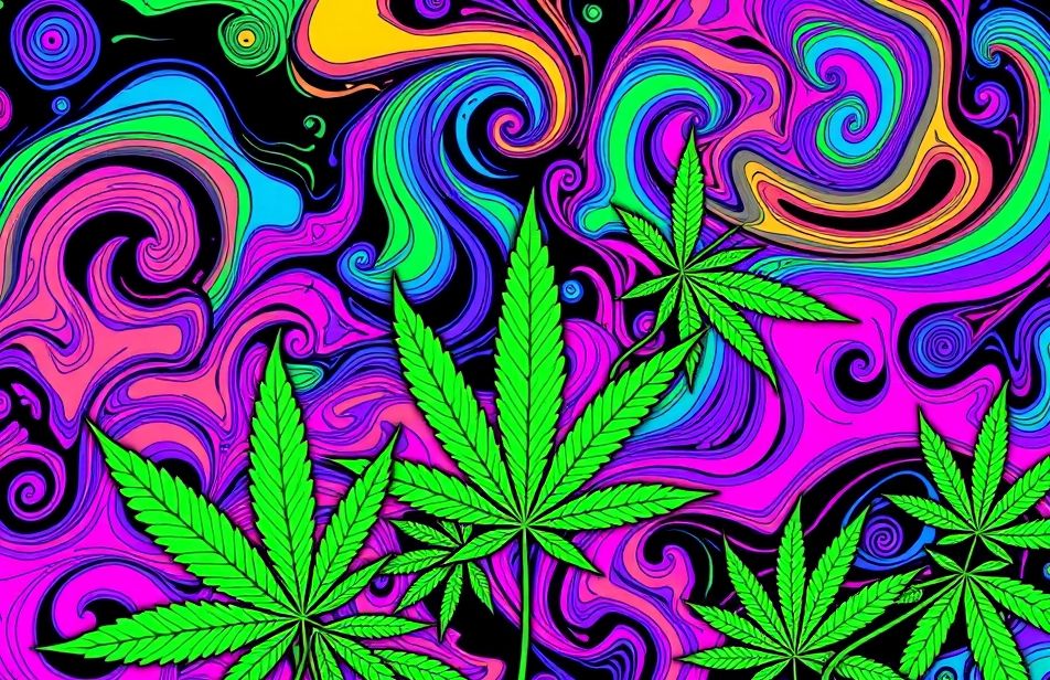 Psychedelic Weed Wallpaper