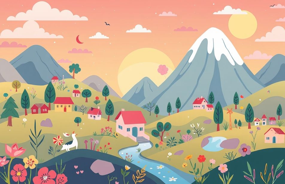 Aesthetic Cartoon Image Wallpaper