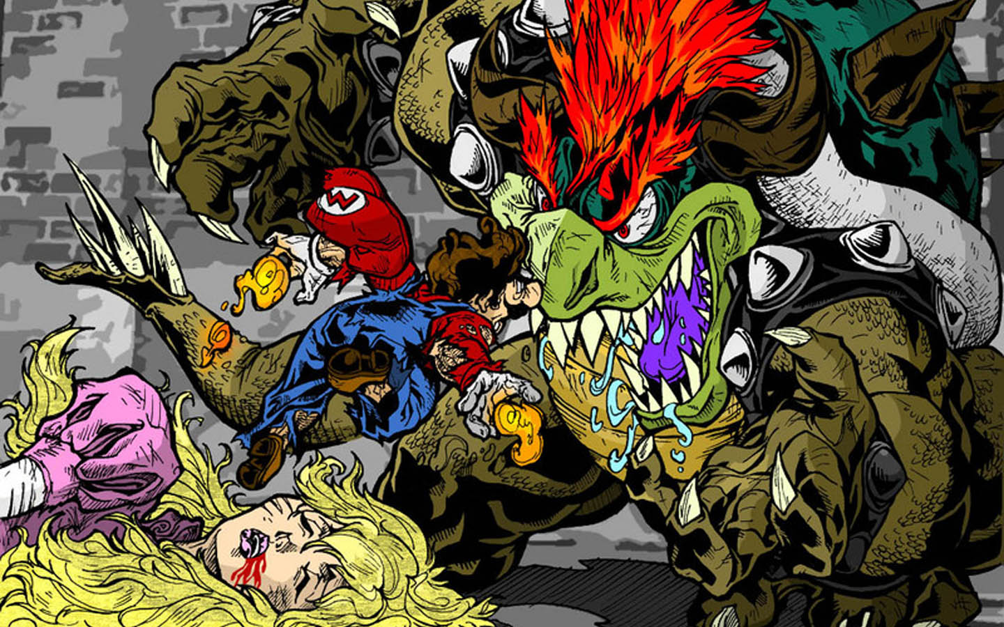 Epic Mario Vs Bowser Cool Background And Wallpaper
