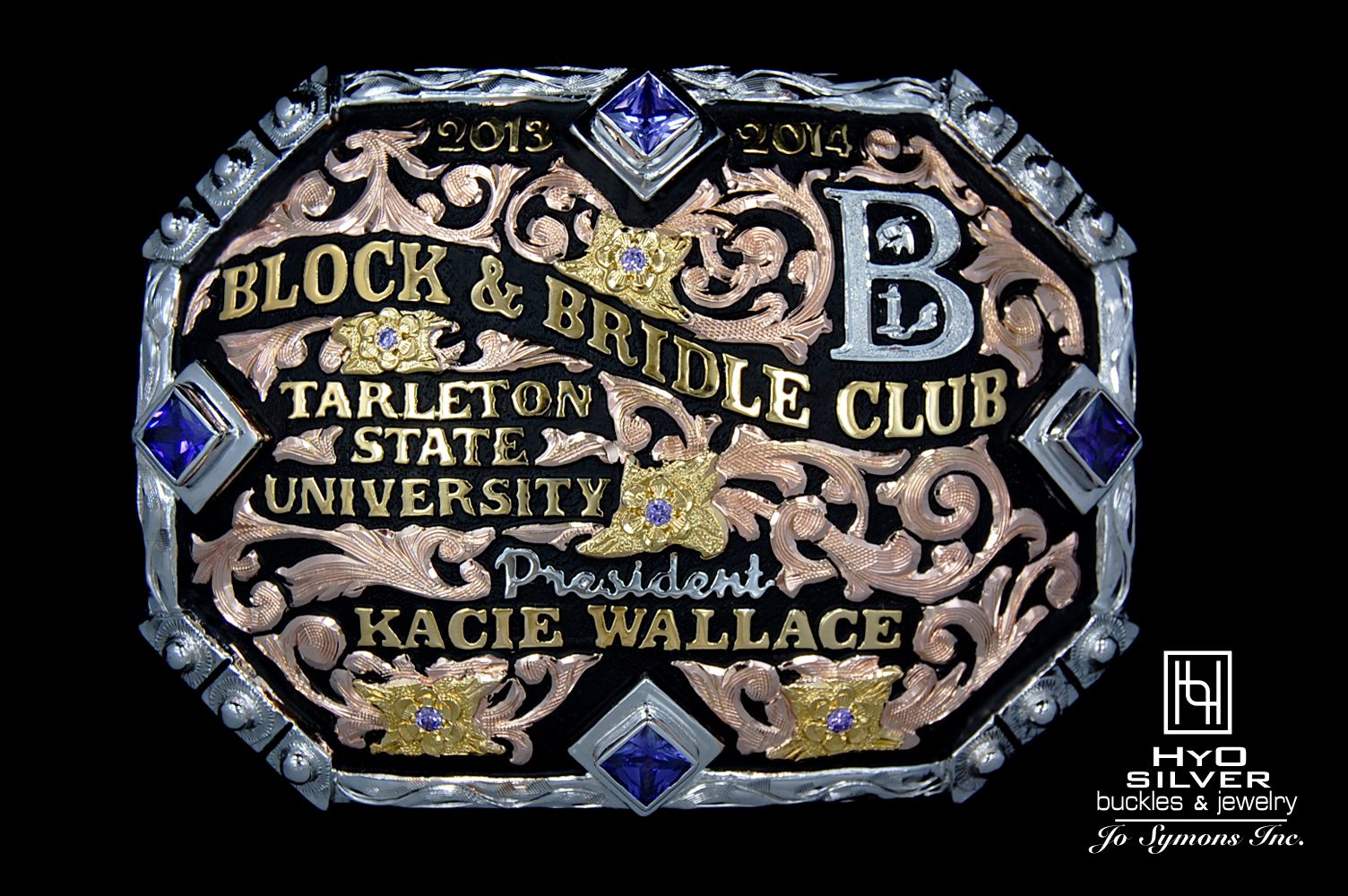 Blackjack Belt Buckle Buckles Gold Black Background Silver