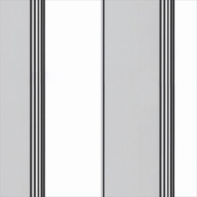  WIDE GREY AND WHITE STRIPE WITH THIN BLACK ACCENT STRIPE WALLPAPER