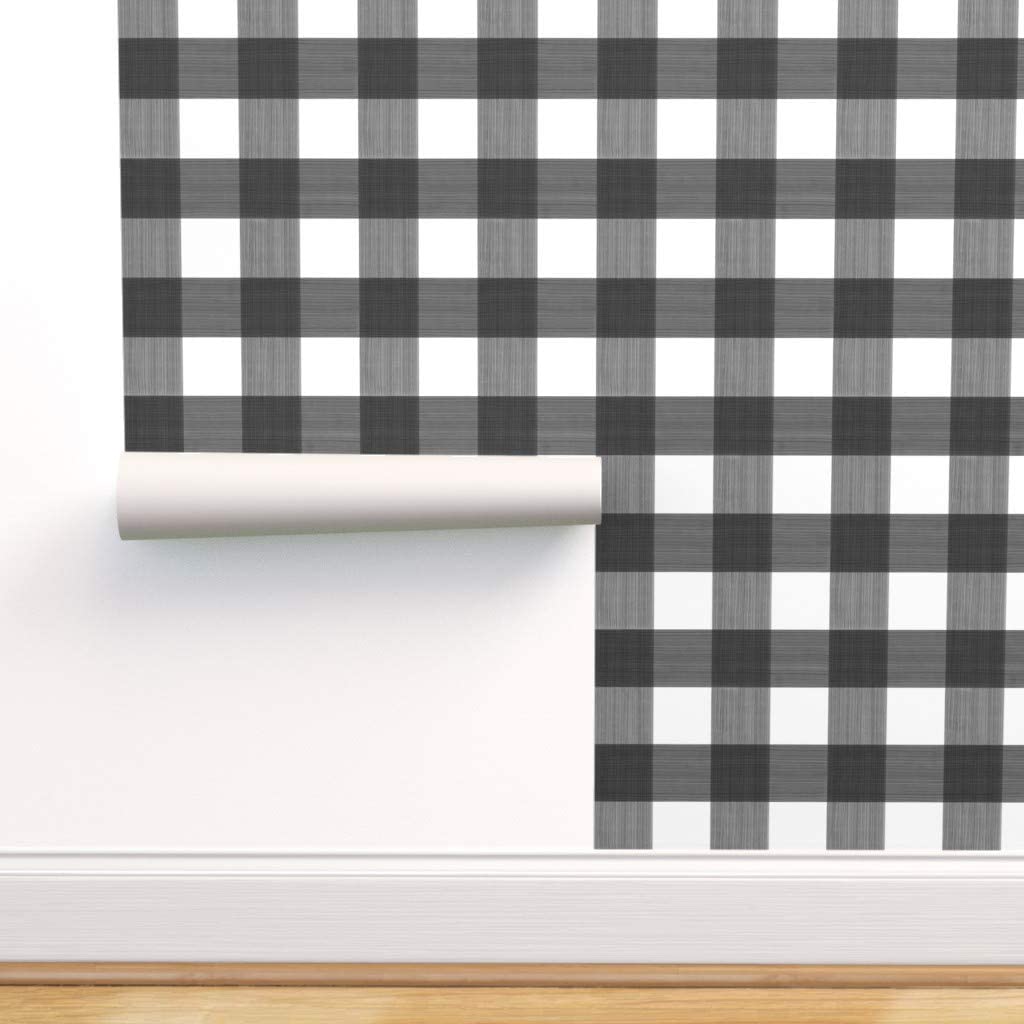 Spoonflower Peel And Stick Removable Wallpaper Black White