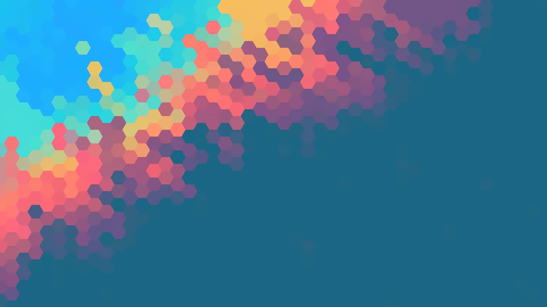 Minimalist Abstract Of Colorful Pixelated Wallpaper