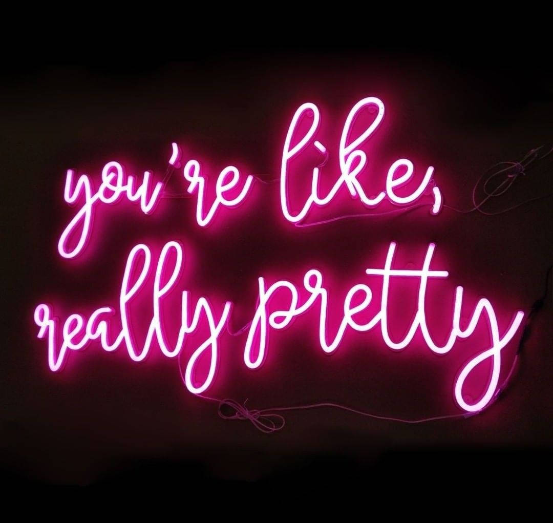Neon Pink Pretty Aesthetic Wallpaper