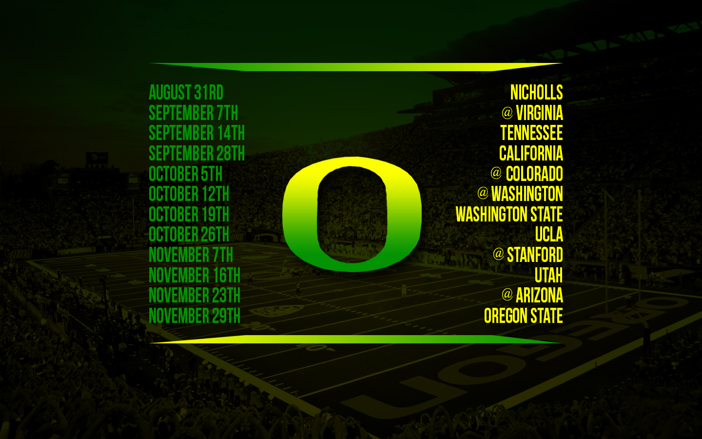 Oregon Schedule By Jamiekempdesigns