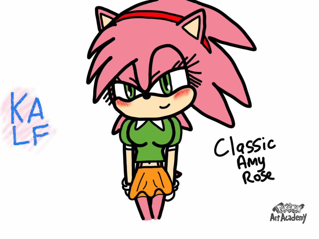 Classic Amy Rose By Knuxthefangirl Dbohkz7 Full Wallpaper